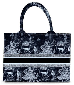 Tote Bag Designed with Dears and Trees