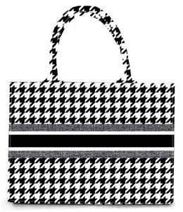 Tote Bag Designed with black and white texture