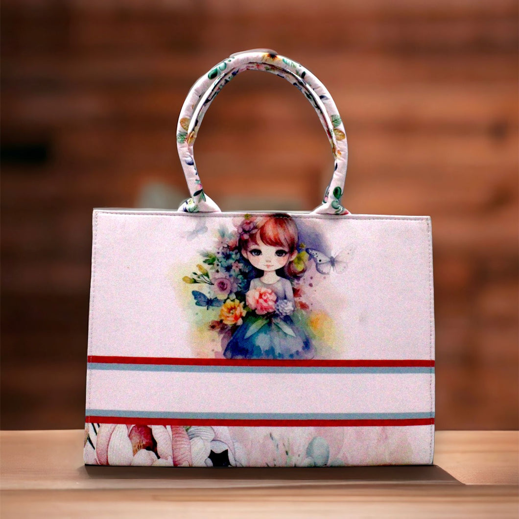 Tote Bag Designed with Doll