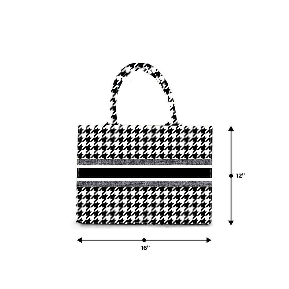 Tote Bag Designed with black and white texture