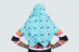 Sun protection scarf with gloves (Blue)