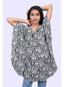 Zebra Printed Kaftan || Kids Kaftan Tops | Kids Kaftan Dress | Kids Kaftan | Kaftan for Kids Girls